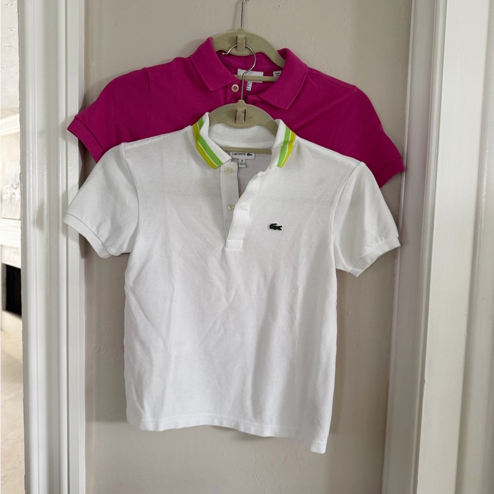 Two Lacoste Kids  Polo Shirts
